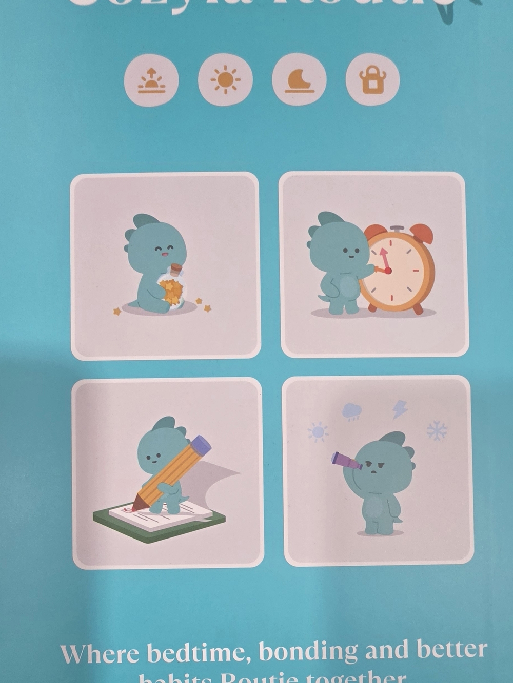 Cozyla Routie Kids Routine Display - Pink - Picture 4 of 4